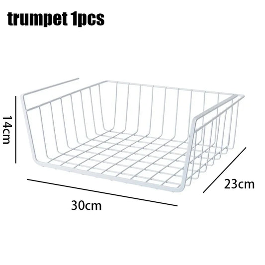 Multipurpose Closet Storage Basket Hanging Basket Organizer Metal Hanging Basket for Kitchen Cabinets and Desks